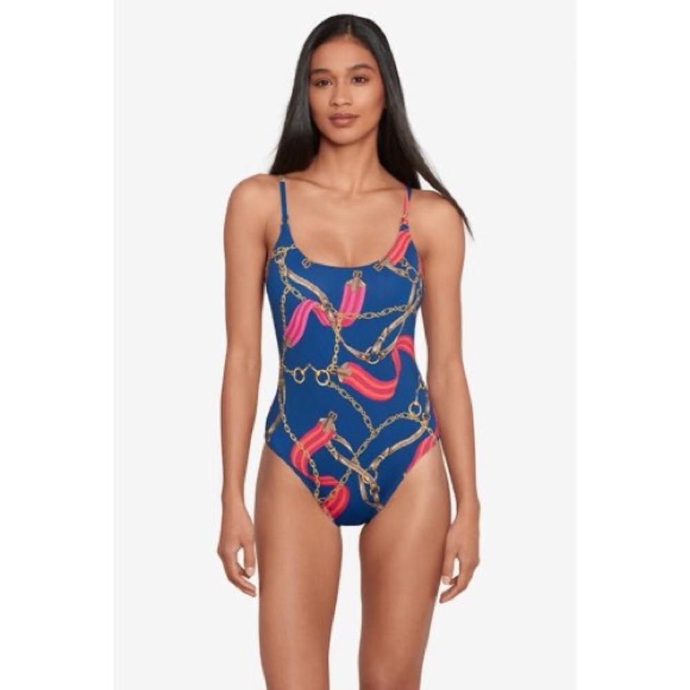 Bridle Path Swimsuit, blue/red, LAUREN RALPH LAUREN